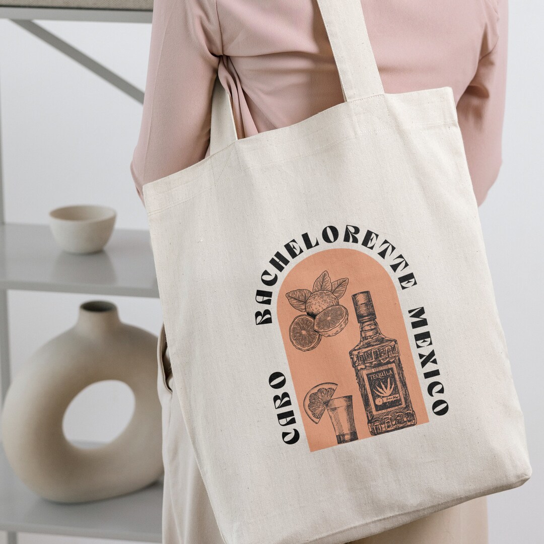 Cabo Bachelorette Canvas Tote Bag, Bachelorette Party Favors, Cabo Tote ...