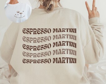 Espresso Martini Health and Wellness Club Sudadera, Espresso Martini Crewneck, Cocktail Crewneck, Bachelorette Party Favors, Wellness Club