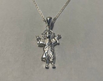 14K GOLD FILLED DIVINO NINO NECKLACE 14-20 BABY JESUS PENDANT 17X14 KIDS WOMEN