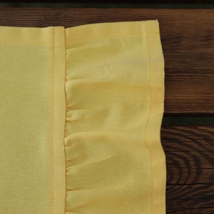 Rustic Yellow Placemats with Delightful Ruffle Detailing, Placemats Set of 4, Water and Stain Resistance Linen Placemats, Mothers Day Gift image 7