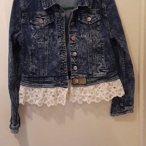 Upcycled Denim/jean Jacket With Light 