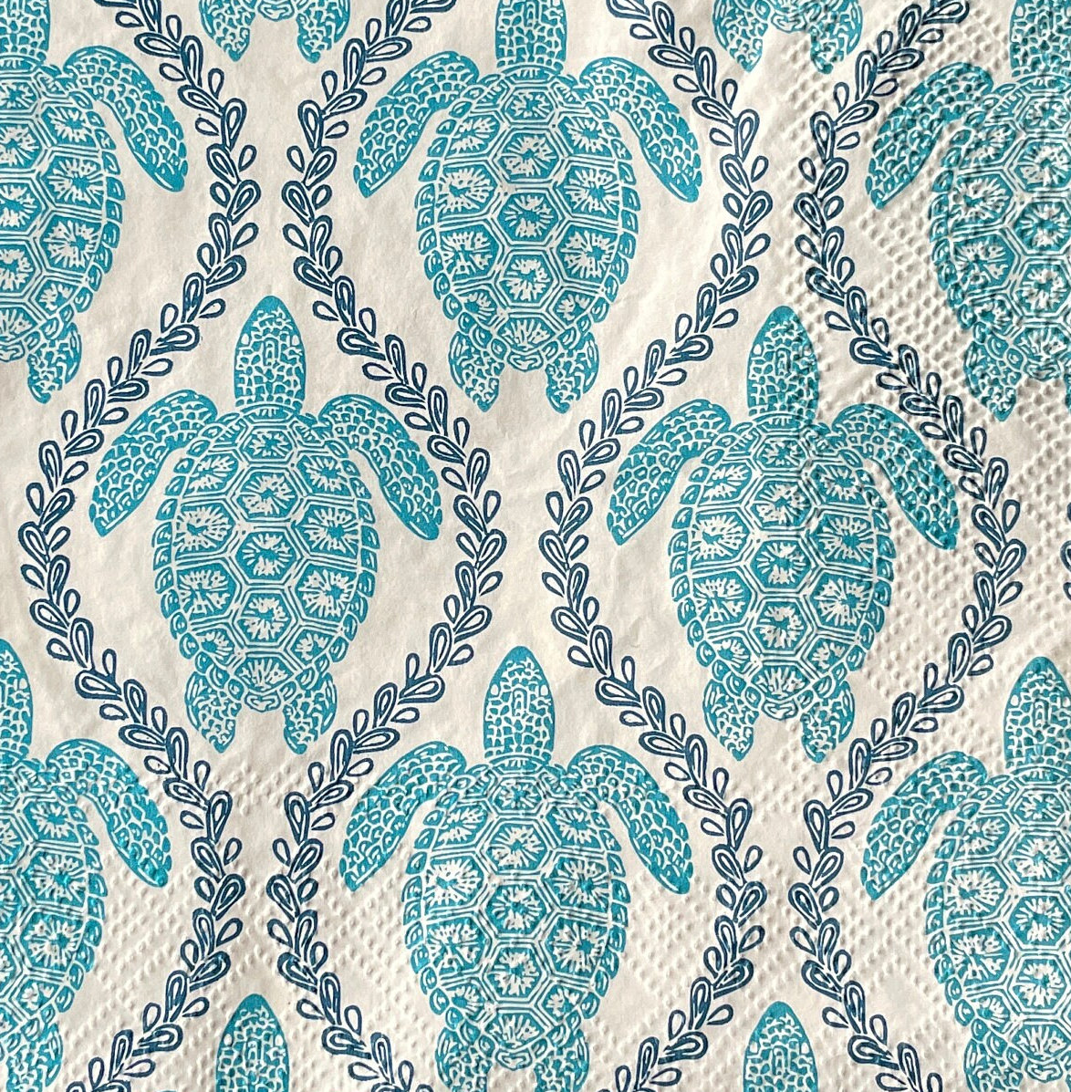 Turtle Napkin Tutorial Decoupage Napkin (2 Count), Blue Sea Turtles, Cocktail Napkin - Etsy