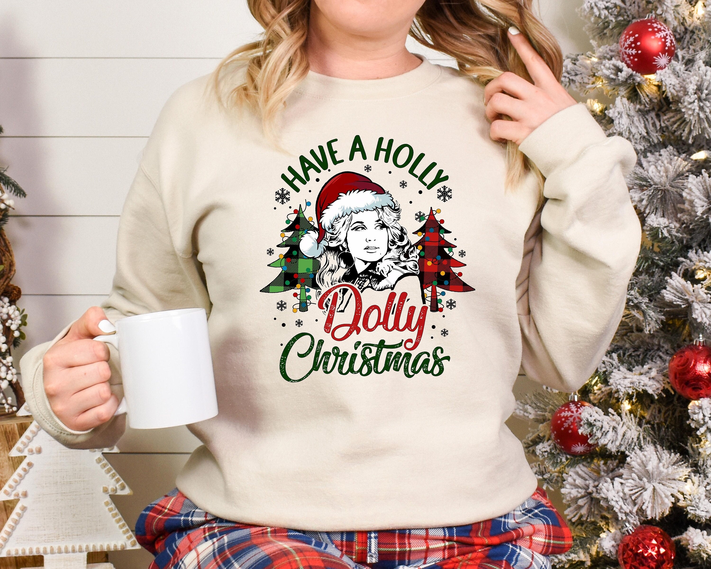 Discover Have a Holly Dolly Christmas Sweatshirt, Dolly Parton Sweatshirt