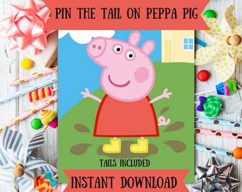 Peppa Pig Pin the Tail - Etsy Canada