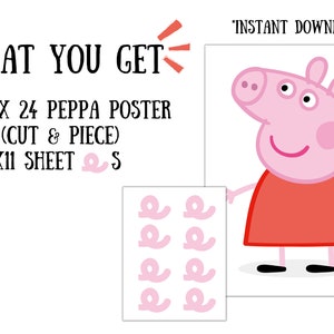 Pin Tail on Peppa Pig Digital Download Peppa Pig Party Game - Etsy