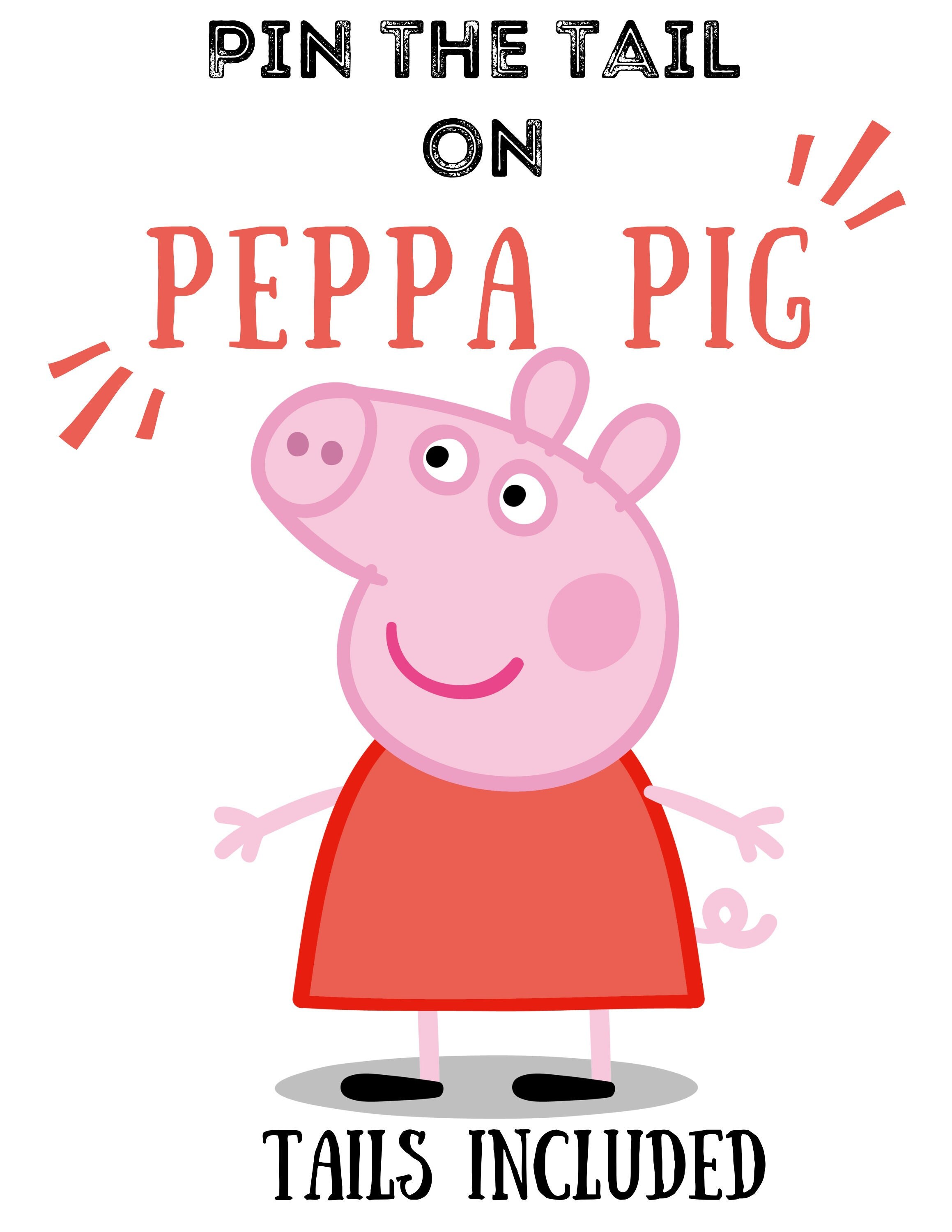 Pin Tail on Peppa Pig Peppa Pig Party Game Peppa Birthday - Etsy