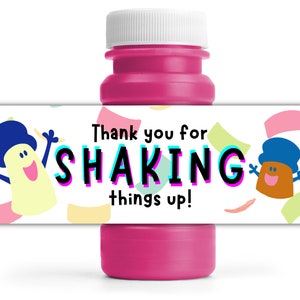 Blue&#39;s Clues Birthday Bubble Label, Mrs. Salt & Ginger Thank You Favors, Birthday Party Favors, Kids Party Gift, Blue Puppy Party Favors