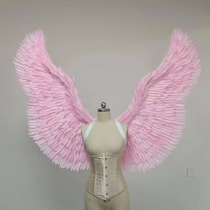 Angel Wings Costume From Feathers Photography Photoshoot Cosplay Handmade Costume Model Festival Nightclub Decoration Party Fallen