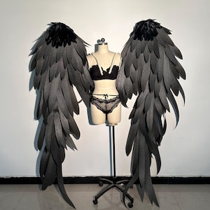 Black Angel Wings Costume For Photography Photoshoot Cosplay Costume Model Props Festival Nightclub Party Decoration