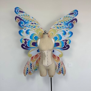Colorful Dream Butterfly Wings For Photography Boudoir Shooting Cosplay Costume Model Festival Handmade Elf Fairy Decoration Fantasy