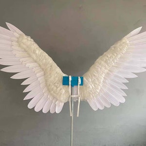 Movable Angel Wings Costume From Feathers Cosplay Festival Photography Party Decor Walk Show Perform Cat Walk