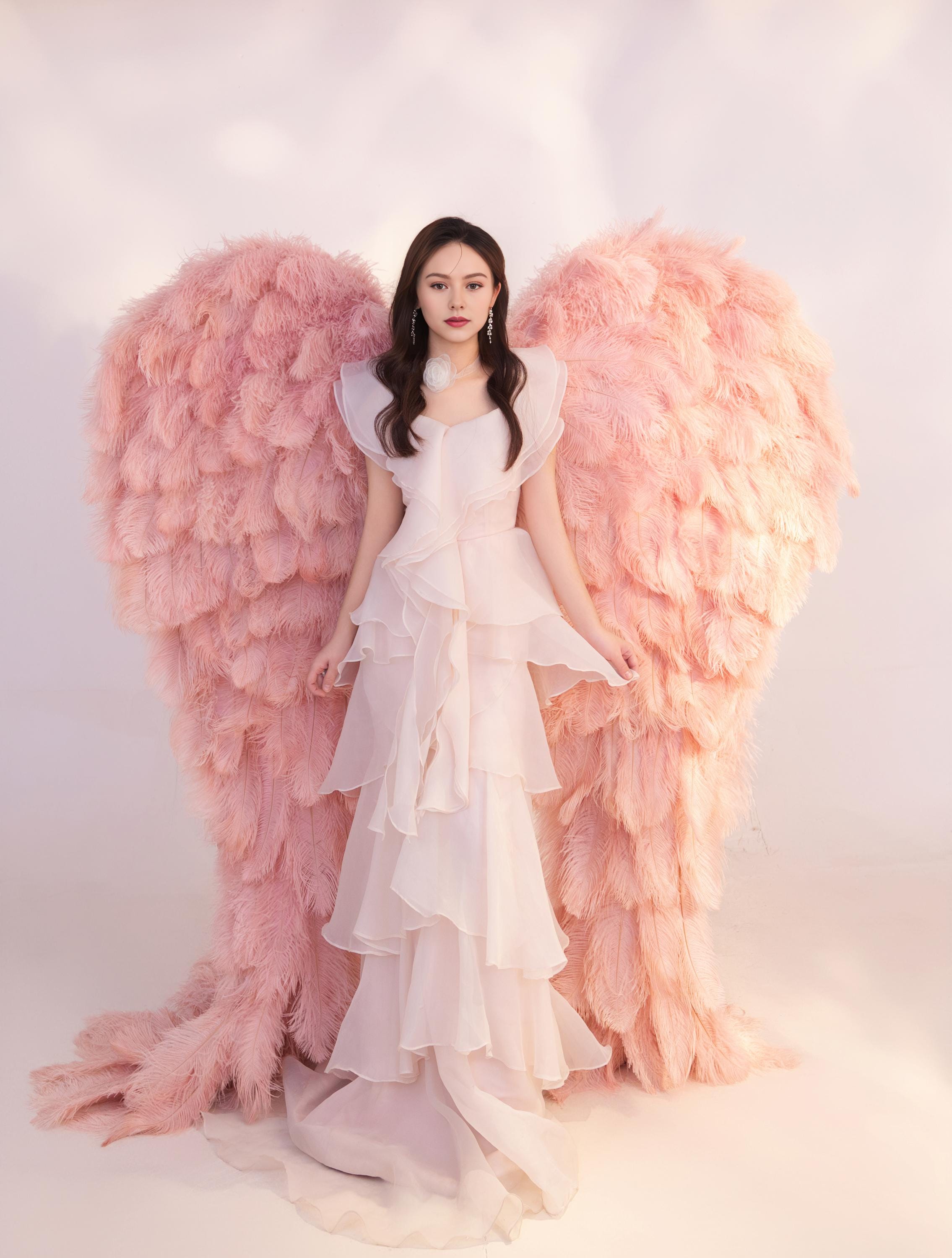 Royal Ostrich Angel Wings For Boudoir Photography Maternity Photoshoot Model Real Feathers Decoration Photo Decor Cosplay