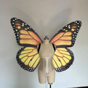 Gelber Schmetterling Flügel Für Fotografie Boudoir Shooting Cosplay Kostüm Festival Handmade Elfe Fee Dekoration Fantasy