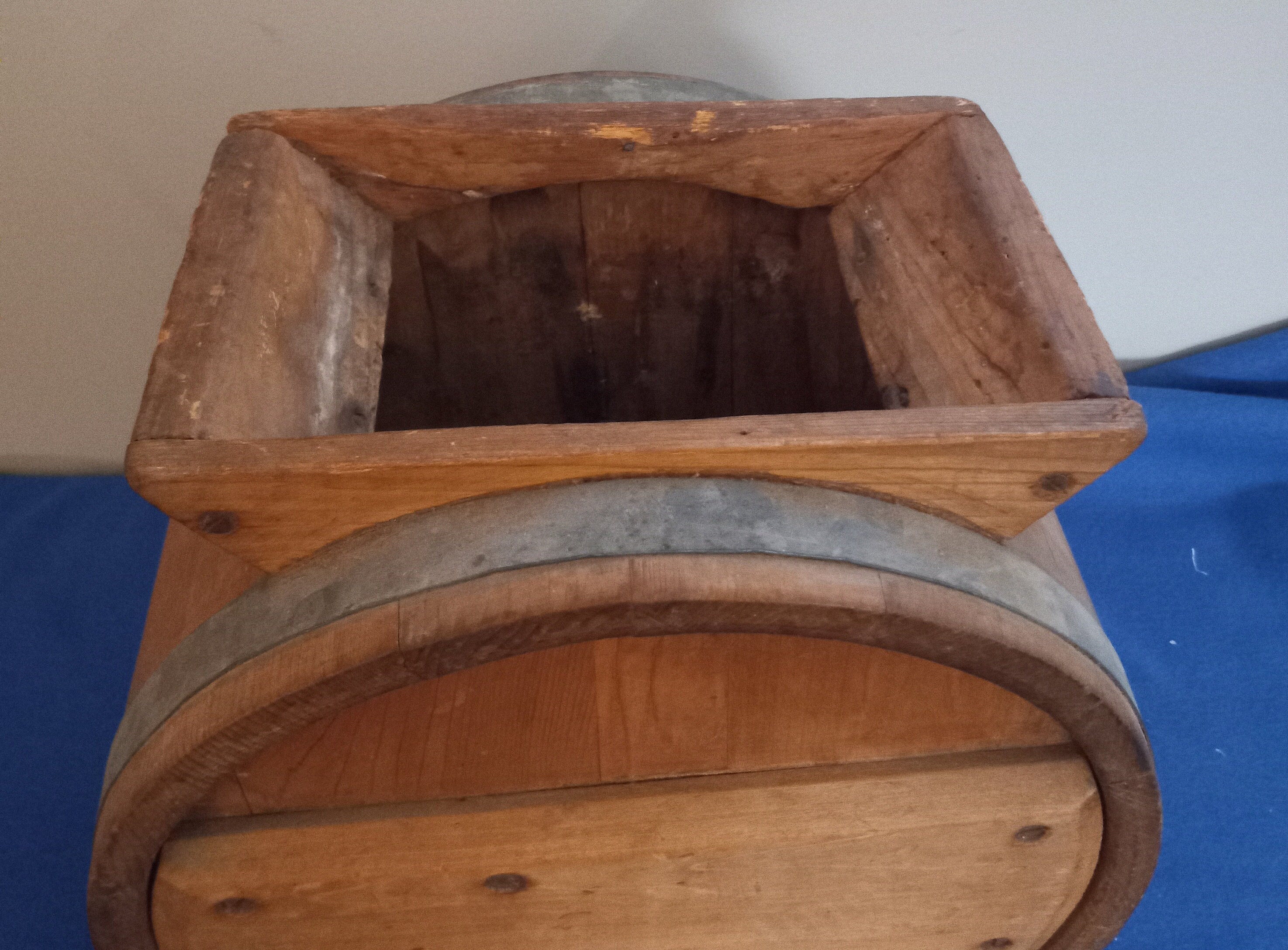 Antique Wooden Table Top Butter Churn Etsy