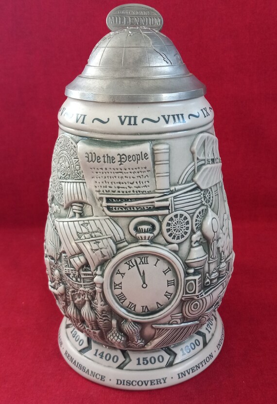 Millenium 2000 Lidded Beer Stein #77637 - Etsy Denmark
