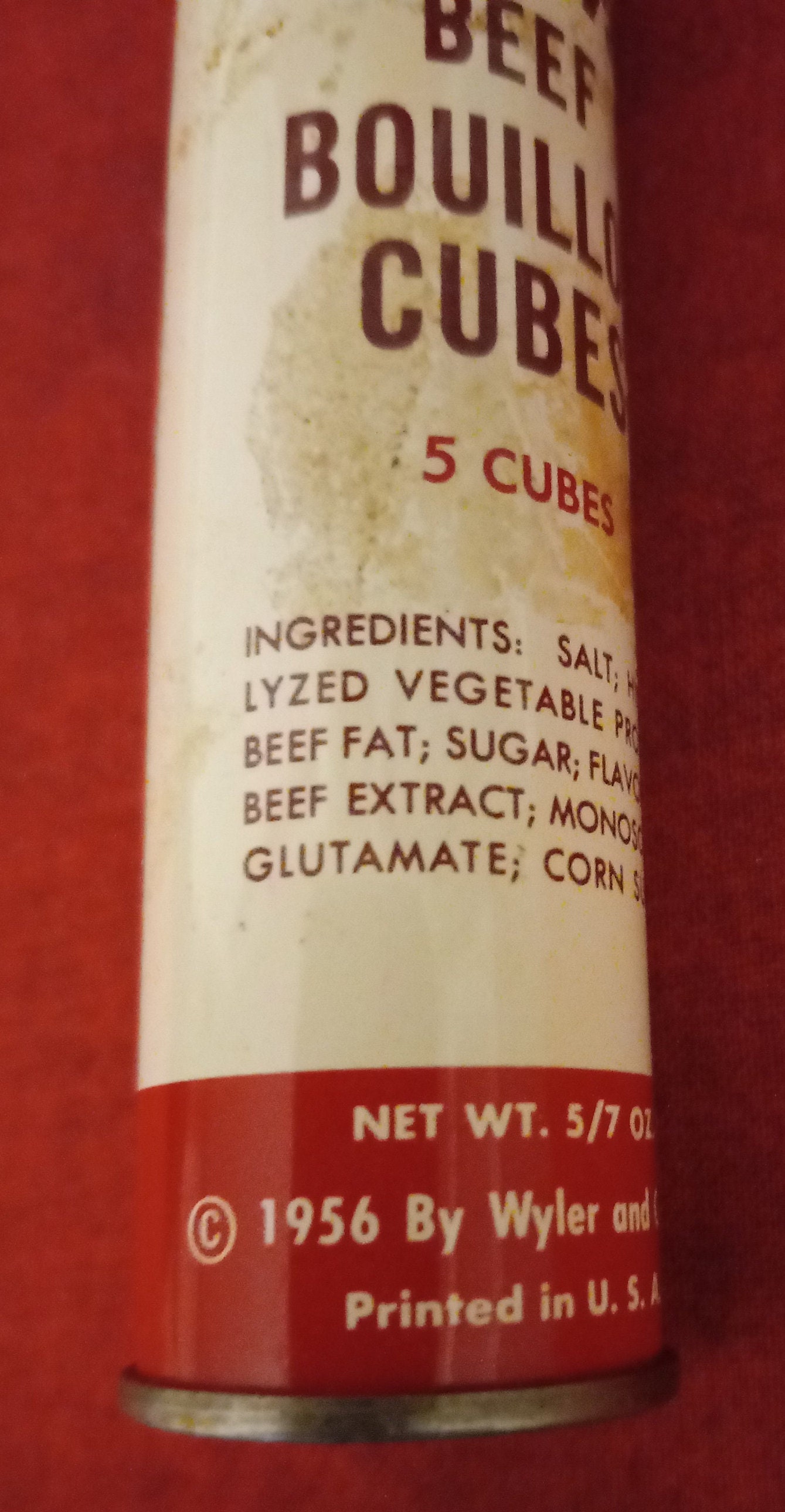 Wyler's Beef Bouillon Cubes Container 1956 Etsy