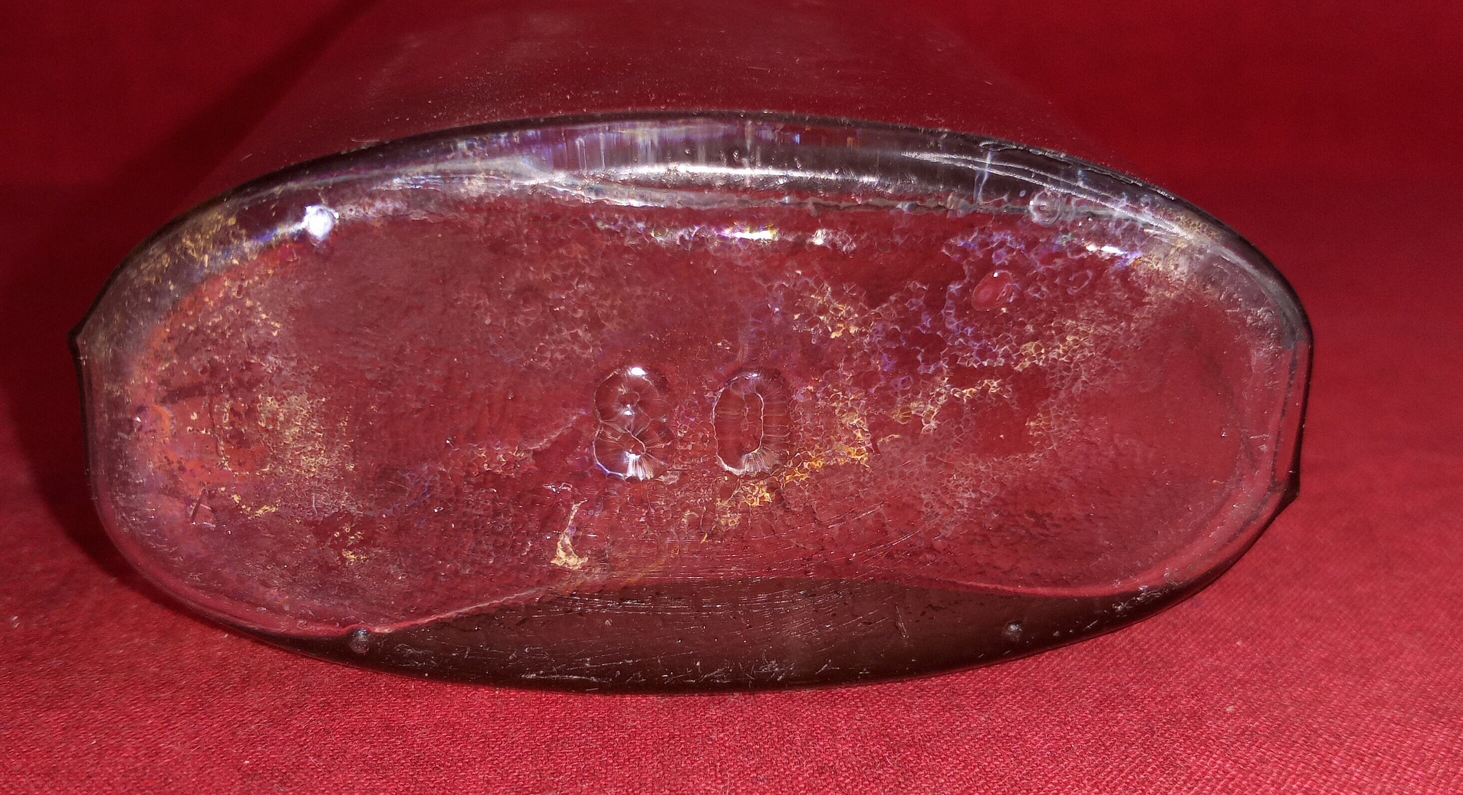 Warranted Flask Clear Glass Bottle 1800's Antique AP6 Etsy