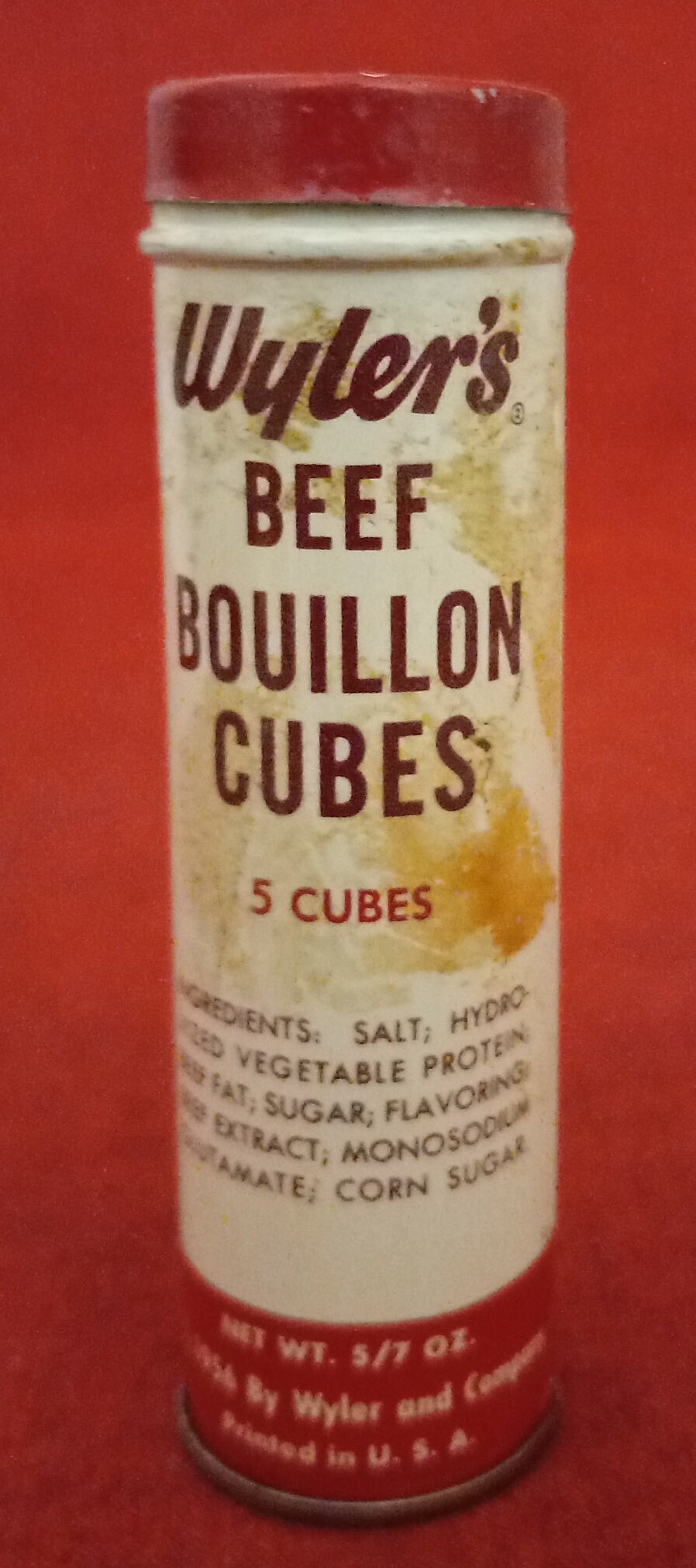 Wyler's Beef Bouillon Cubes Container 1956 Etsy