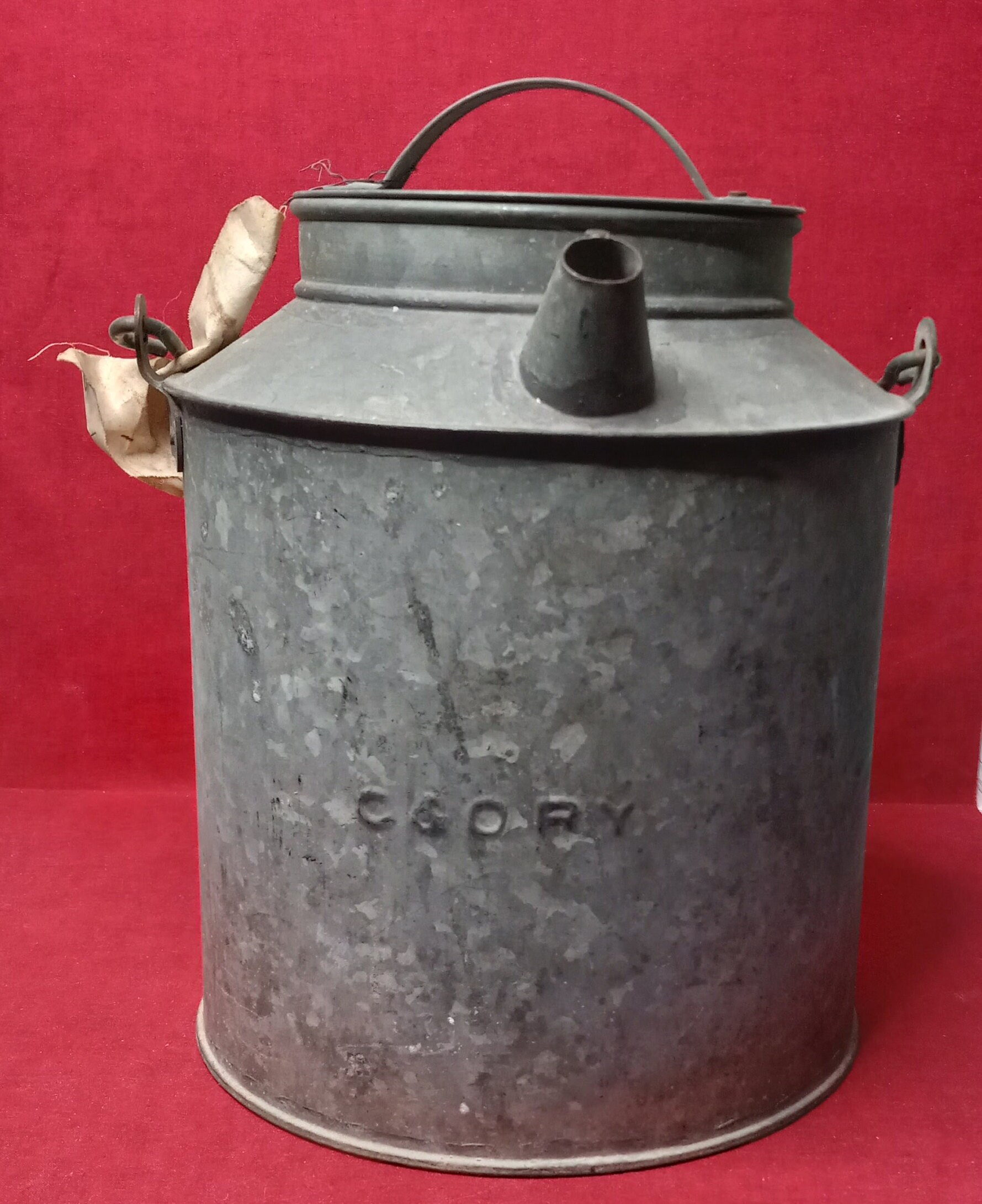Vintage Chesapeake And Ohio RY Large Metal Oil Can
