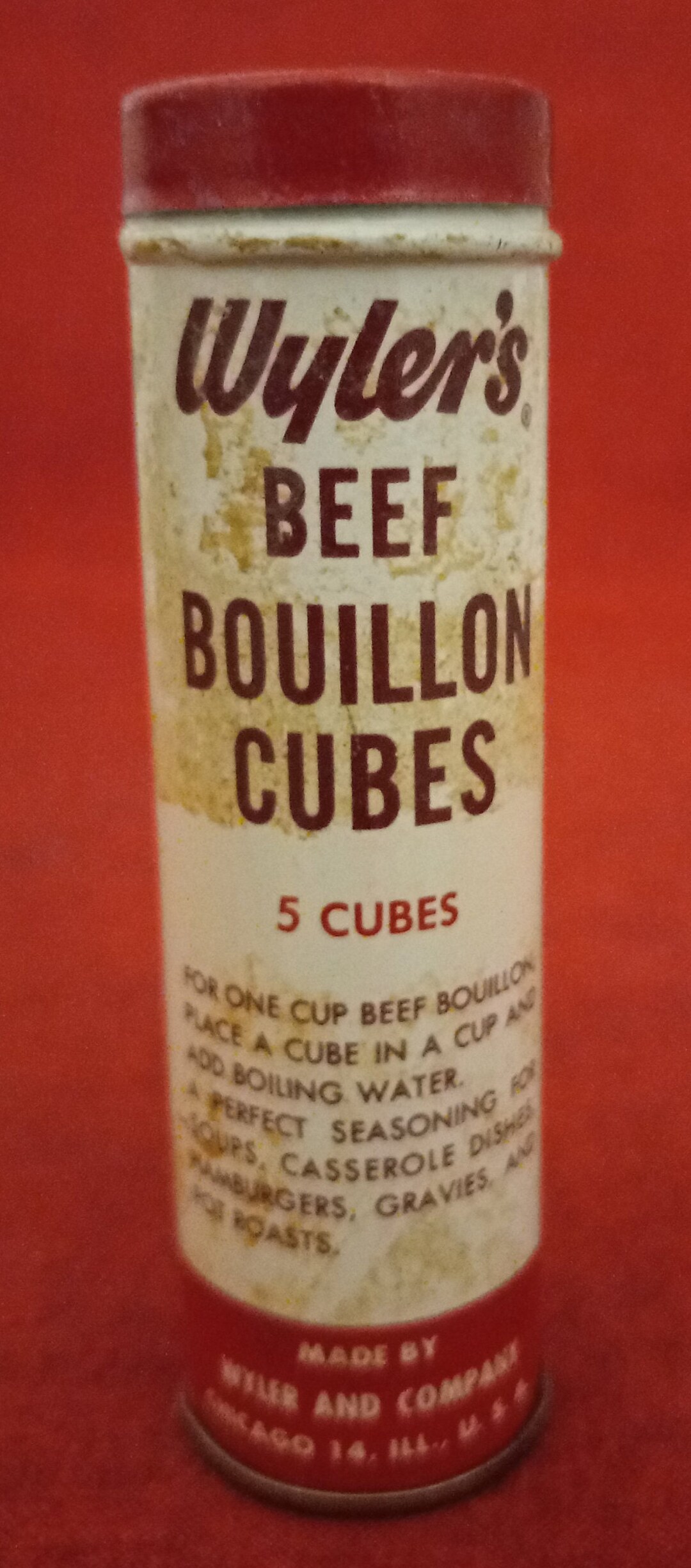 Wyler's Beef Bouillon Cubes Container 1956 Etsy