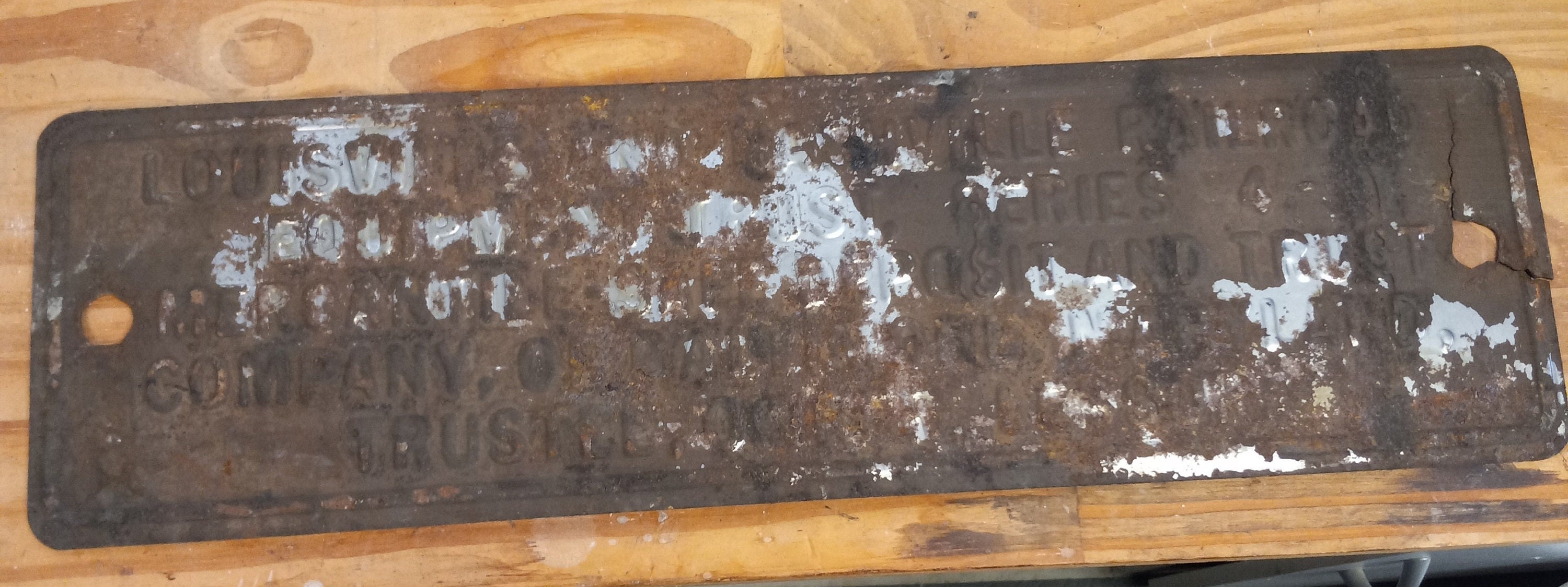 Vintage Railroad Car Ownership Plaque From the Louisville Nashville