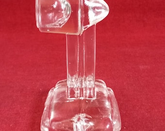Vintage Glass Towel Rod Holder from 1920's Clear Glass