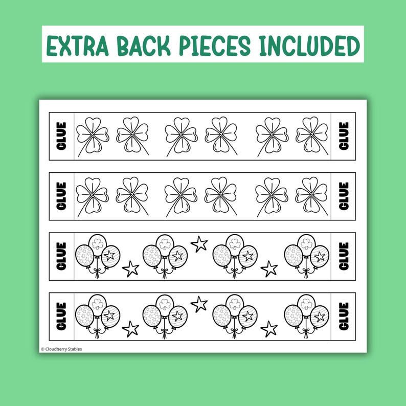St. Patrick's Day Paper Crowns, Leprechaun Paper Hat Craft, St Patricks ...