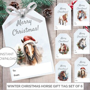 Horse gift tags set of 6
