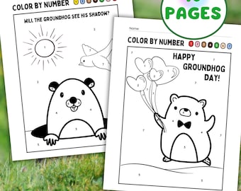 Groundhog Day Coloring By Number Easy for kids Groundhog Coloring Pages Worksheets Groundhog Classroom Activities Groundhog Coloring Sheets