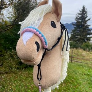 Hobby horse palomino, hobby horse brown, stick horse palomino