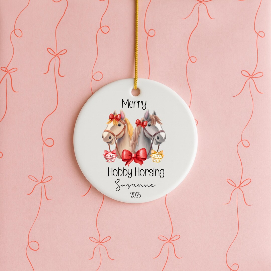 Hobby Horse Custom Ornament Horse Girl Christmas Gift Equestrian Rider ...
