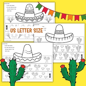 Sombrero Hispanic Heritage Month Paper Crown Craft Activity for Kids ...