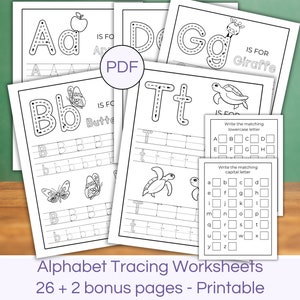 Alphabet Tracing Worksheets for Toddlers Preschool Worksheets abc Tracing Prek Worksheets Handwriting Practice Homeschool Letter Tracing