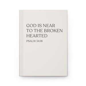 Christian Memory Journal Grief Hardcover Notebook Loss of Mother Father Daughter Son Memorial Remembrance Faith Keepsake Diary God is Near Cream