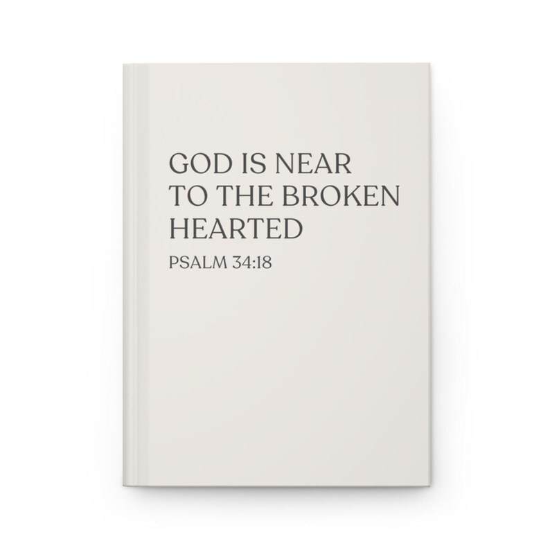 Christian Memory Journal Grief Hardcover Notebook Loss of Mother Father Daughter Son Memorial Remembrance Faith Keepsake Diary God is Near Cream