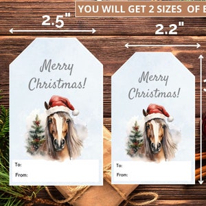 horse gift tags 2 sizes