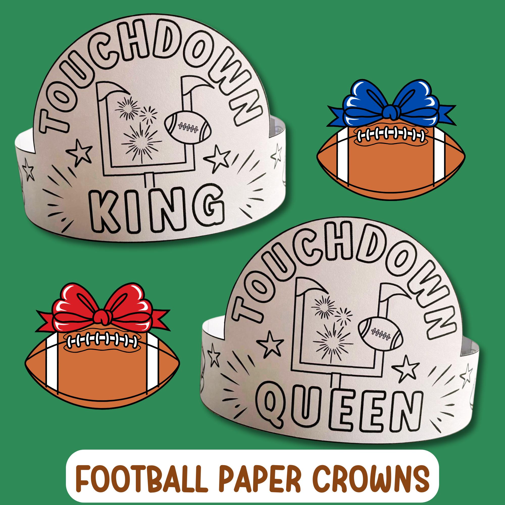 40 Super Fun Sports Crafts for Kids To Keep Them Busy 9 Football Coloring Page Paper Crown Craft Classroom Activity Headband…