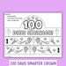100th Day of School Crowns Coloring Craft 100 Days of School Crown ...
