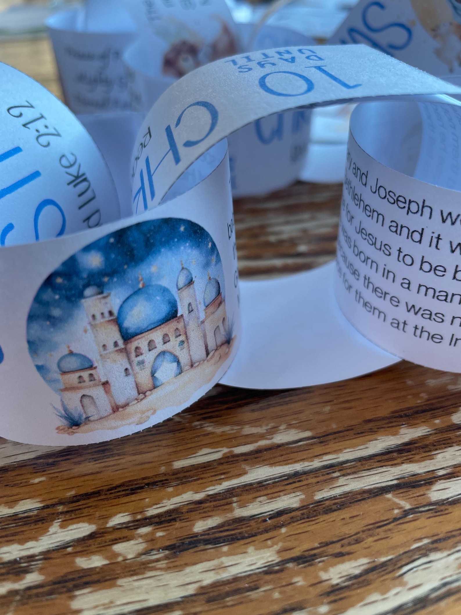 Nativity Countdown Paper Chain Holiday Craft Printable Advent Calendar ...