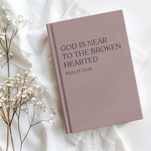 Christian Memory Journal Grief Hardcover Notebook Loss of Mother Father Daughter Son Memorial Remembrance Faith Keepsake Diary God is Near image 3