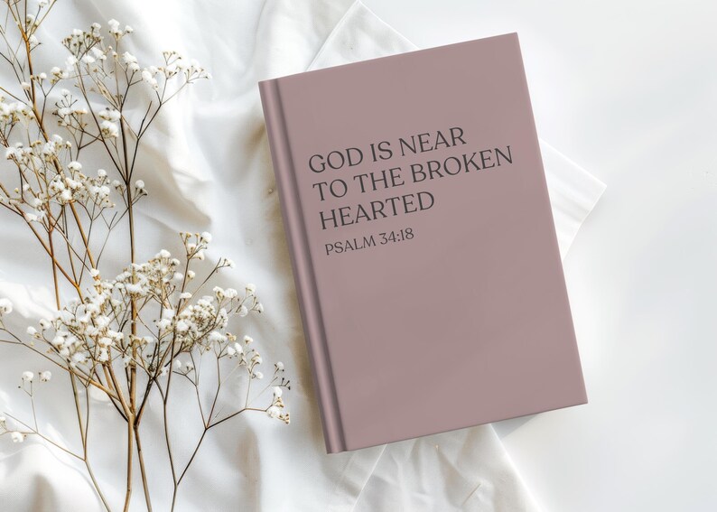 Christian Memory Journal Grief Hardcover Notebook Loss of Mother Father Daughter Son Memorial Remembrance Faith Keepsake Diary God is Near image 3