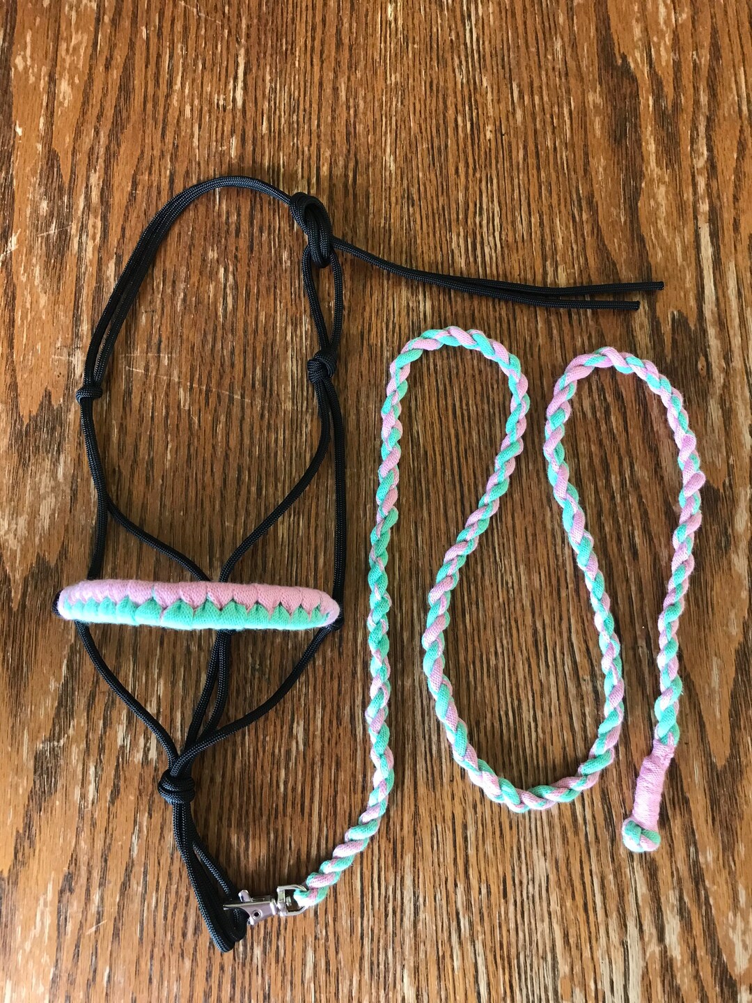 Hobby Horse Rope Halter and Lead Rope Set Pink and Mint Green Etsy