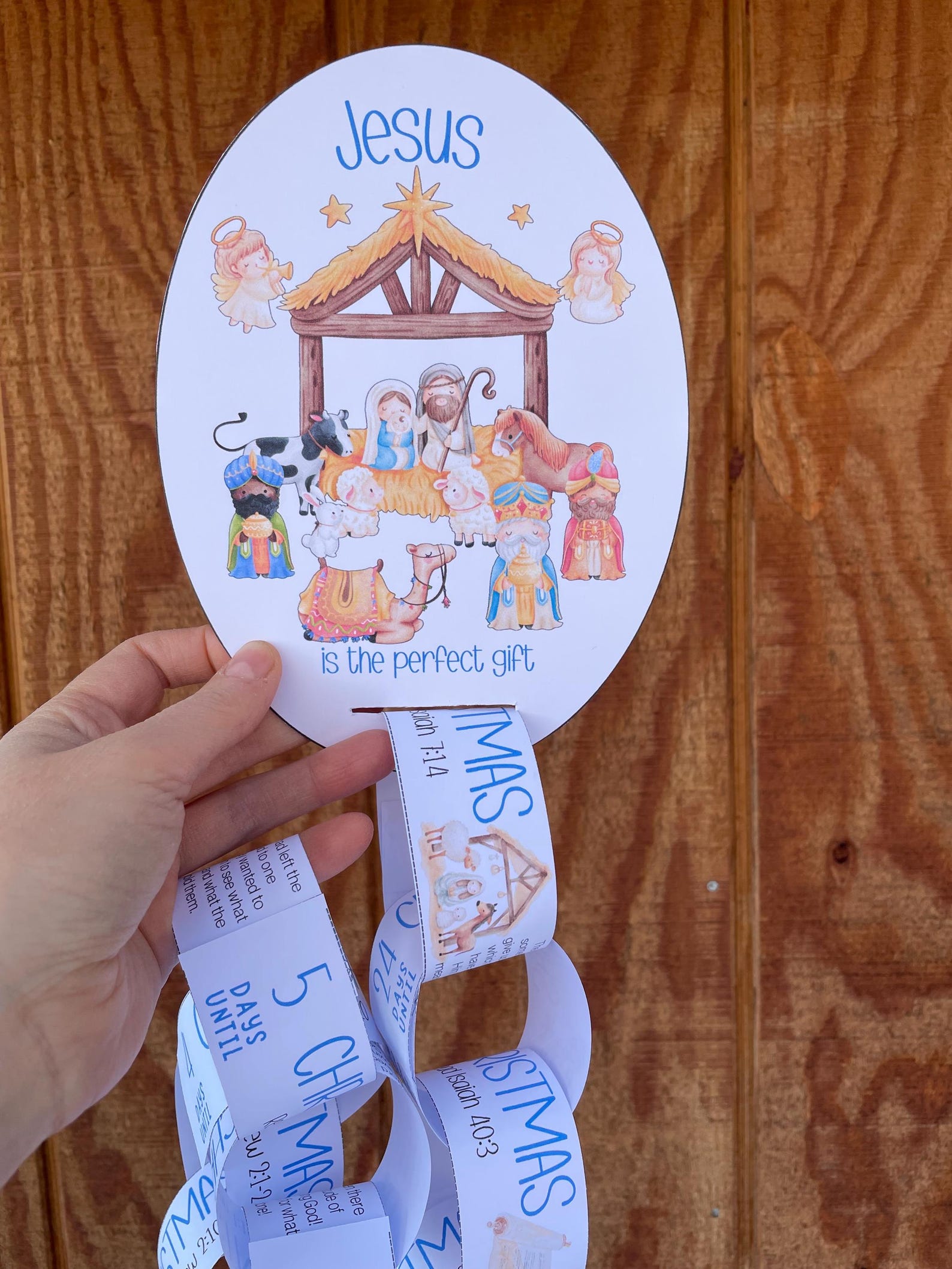 Nativity Countdown Paper Chain Holiday Craft Printable Advent Calendar ...