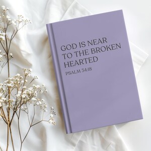 Christian Memory Journal Grief Hardcover Notebook Loss of Mother Father Daughter Son Memorial Remembrance Faith Keepsake Diary God is Near image 2