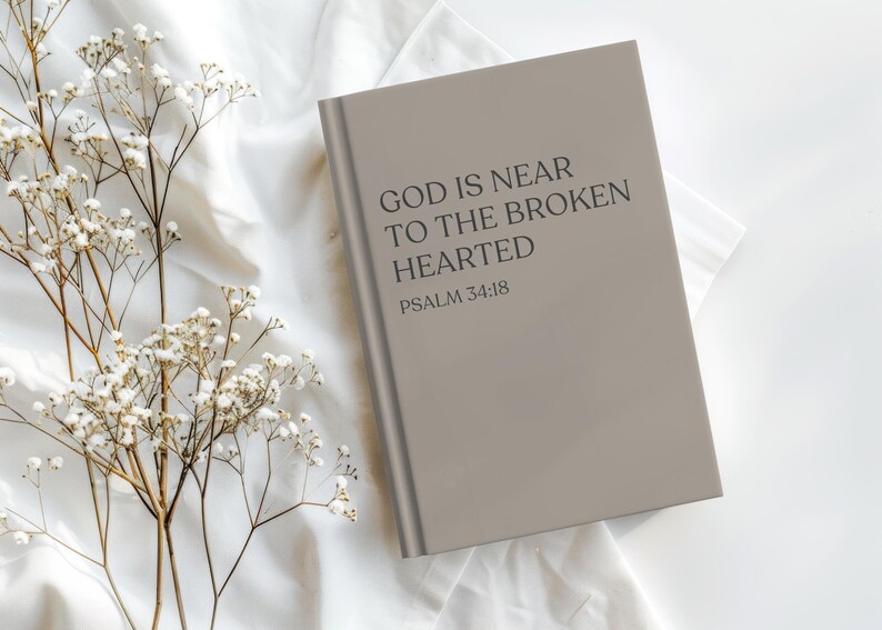 Christian Memory Journal Grief Hardcover Notebook Loss of Mother Father Daughter Son Memorial Remembrance Faith Keepsake Diary God is Near image 4
