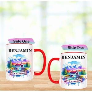 New Hampshire Lover-New Hampshire State Mug- New Hampshire Travel Coffee Mug-Personalized New Hampshire Mug-New Hampshire Souvenir Gift