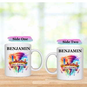 Personalized Oklahoma Coffee Mug: State Souvenir Gift