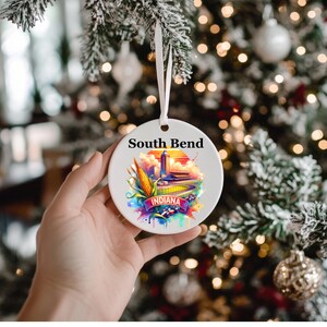 Indiana State Ornament-Indiana Travel Souvenir-Indiana Christmas Ornament-Home State gift-Personalized Indiana State Ornament