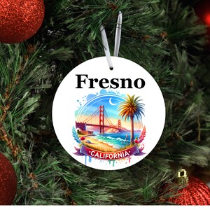 Personalized California State Ornament: Custom Travel Souvenir
