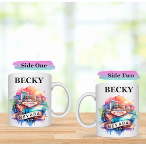 Nevada Liebhaber-Nevada Zustand Becher-Nevada Reisekaffeetasse-personalisierte-Nevada Becher-Nevada Andenken-Geschenk-benutzerdefinierte Namensbecher